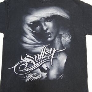Sullen Art Collective X Simon Hayag XL Black Tattoo Graphic Tee Made In USA